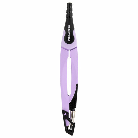 Готовальня BRAUBERG ULTRA, 4 предмета: циркуль 135 мм, запасной грифель, насадка, лавандовый цвет, 210823