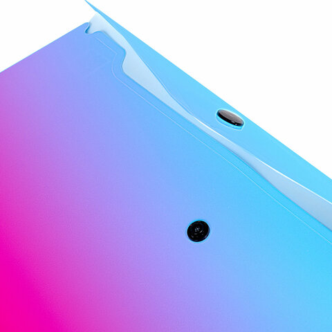 Папка-конверт с кнопкой BRAUBERG "Grade", А4, до 100 листов, розово-голубой градиент, 0,18 мм, 271963