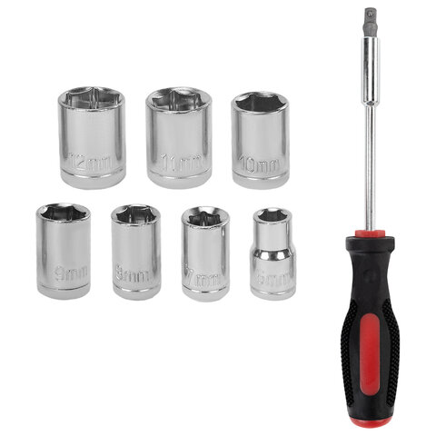 Набор инструментов универсальный, 51 предмет, пластиковый кейс, ГРАНДМАСТЕР, 671333