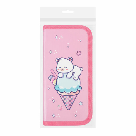 Пенал ПИФАГОР, 1 отделение, ламинированный картон, 19х9 см, "Bear attack", 272244