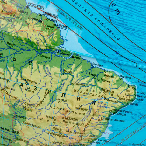 Глобус физический / политический Globen "Классик", 32 см, с подсветкой, рельефный, К013200223
