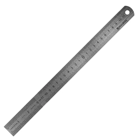 Линейки металлические КОМПЛЕКТ 3 шт. (15 см, 30 см, 50 см), BRAUBERG, 210810