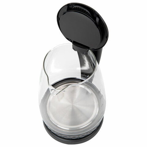 Чайник электрический CROMEX (КРОМЕКС) KT-308, 1,8 л, 1500 Вт, стекло, черный, 455150