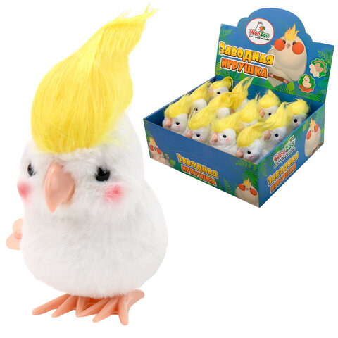 Игрушка мягкая заводная "Попугай", высота 10 см, WOOZOO (ВУЗУ), 666190
