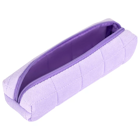 Пенал BRAUBERG, мех, 21х6х6 см, фиолетовый