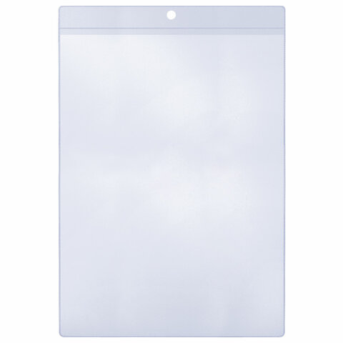 Карман информационный подвесной, ценникодержатель А4, КОМПЛЕКТ 25 шт., ПВХ, BRAUBERG, 291284