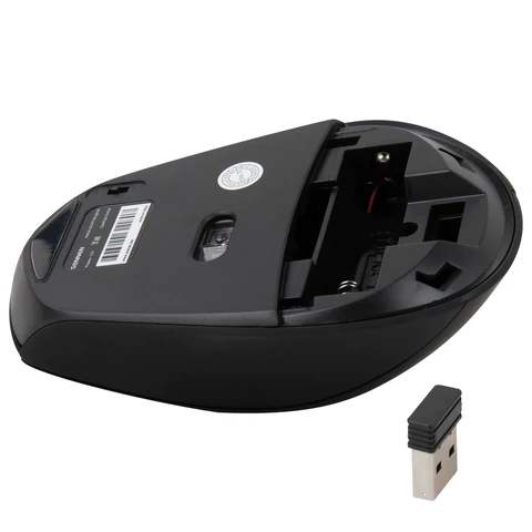 Мышь беспроводная SONNEN V33, USB, 800/1200/1600 dpi, 6 кнопок, оптическая, черная, SOFT TOUCH, 513517