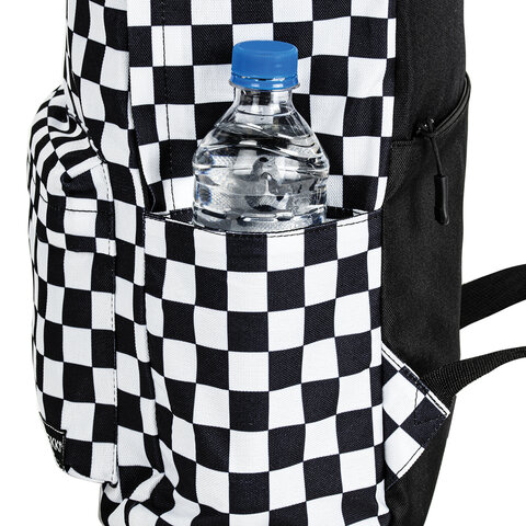 Рюкзак HEIKKI POSITIVE (ХЕЙКИ) универсальный, карман-антивор, "Black&White", 42х28х14 см, 272543