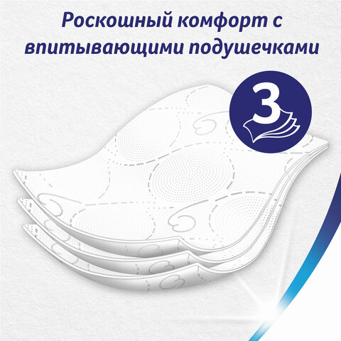 Бумага туалетная 3-слойная 12 рулонов (12х17 м), белая, ZEMMA/ZEWA Deluxe, 1440291