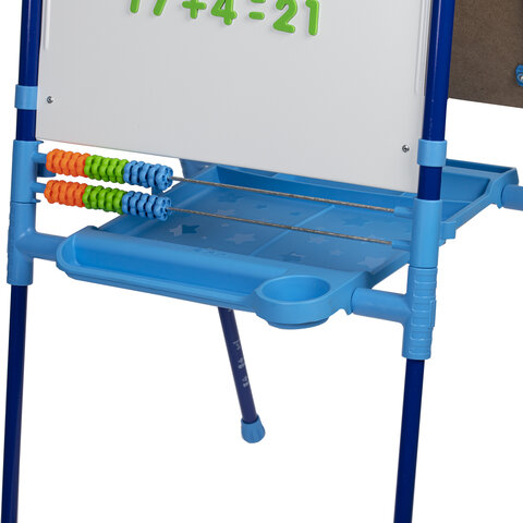 Мольберт растущий для мела/магнитно-маркерный, 53х46 см, BRAUBERG "NIKA KIDS", синий, 238049