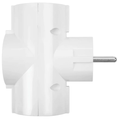 Сетевой разветвитель SONNEN U-030G, 3 розетки, с заземлением, 16 А, белый, 511441