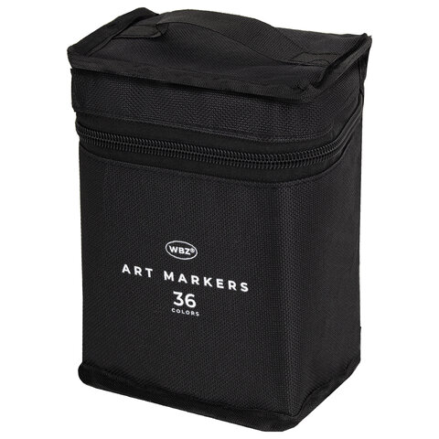 Маркеры для скетчинга двусторонние, НАБОР 36 шт., текстильный чехол, WBZ (ВБЗ), 152572