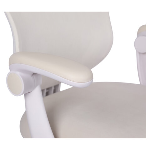 Кресло детское с подставкой для ног BRABIX "Sky MG-206", велюр, бежевое, 533156