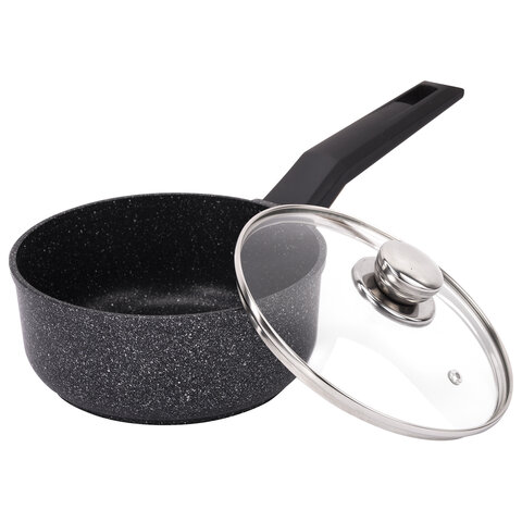 Ковш 1,6 л с крышкой и ручкой, пятислойное антипригарное покрытие, ГАРДАРИКА "Орион", 1616-04-10, 1616-18-10