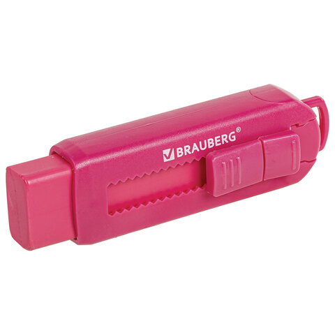 Ластик выдвижной BRAUBERG "Slider", 88х26х21 мм, яркие цвета корпуса ассорти, 271985