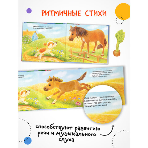 Книга тактильная "Потрогай и погладь. Львенок и Щенок", 12 стр., 22,5х20 см, АССОРТИ, МОЗАИКА-СИНТЕЗ