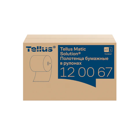 Полотенца бумажные рулонные 150 м, Tellus/TORK Matic (Система H1) ADVANCED, 2-слойные, белые, КОМПЛЕКТ 6 рулонов, 120067
