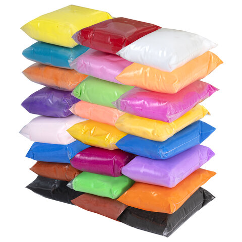 Пластилин супер лёгкий воздушный застывающий 24 цвета, 210 г, 3 стека, ПИФАГОР, 107040