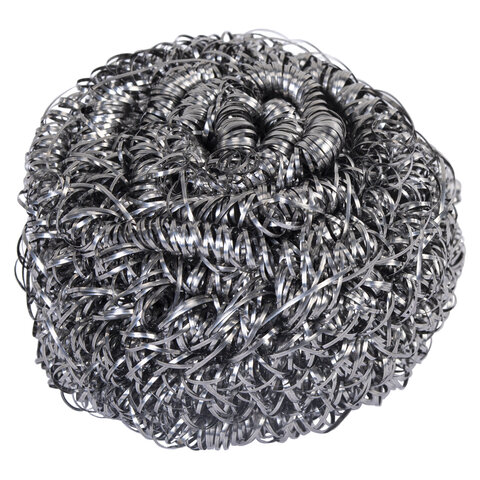 Губка (мочалка) металлическая спиральная 15 г, для посуды, гриля, плиты, LAIMA (ЛАЙМА), 700061