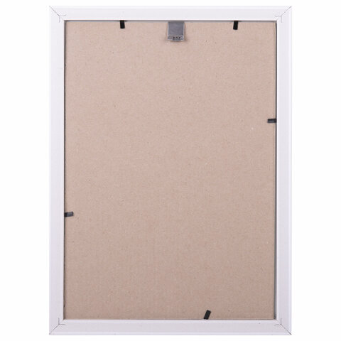 Рамка 21х30 см, пластик, багет 20 мм, BRAUBERG "HIT3", белая с двойной позолотой, стекло, 390983