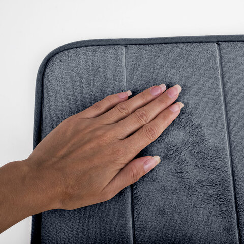 Комплект ковриков MEMORY EFFECT для ванной 50х80 см и туалета 40х60 см темно-серый LAIMA HOME, 608448