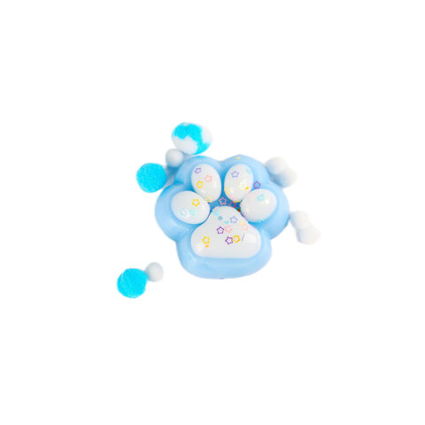 Игрушка-антистресс "ДВУХЦВЕТНАЯ КОШАЧЬЯ ЛАПКА С ПОМПОНАМИ", 7х6 см, ассорти 4 вида, дисплей, JOLLY JOT (ДЖОЛЛИ ДЖОТ), 665768