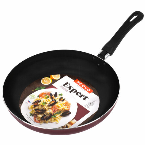 Сковорода 26 см, антипригарное покрытие, длинная ручка, SCOVO "Expert", СЭ-024