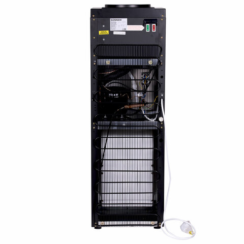 Кулер для воды SONNEN FSC-02W TURBO напольный, ТУРБОНАГРЕВ/ОХЛАЖДЕНИЕ КОМПРЕССОРНОЕ, шкаф, 2 крана, черный, 456171