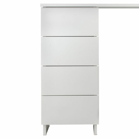 Стол письменный/компьютерный BRABIX "Scandi CD-016", 1100х500х750 мм, 4 ящика, белый, 641891, ЦБ013707-1