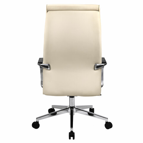 Кресло BRABIX PREMIUM "Solo EX-730", алюминий, хром, экокожа, бежевое, 532937