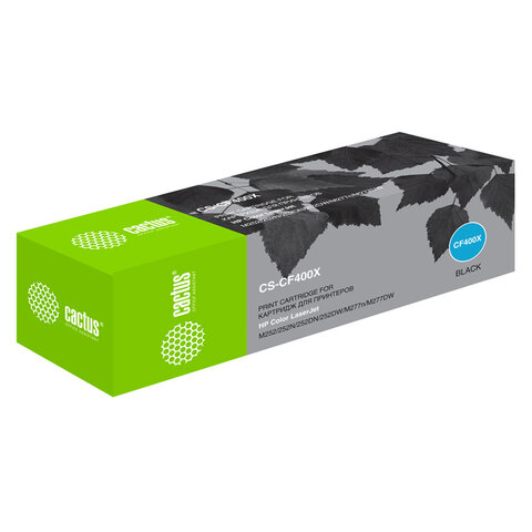 Картридж лазерный CACTUS (CS-CF400X) для HP LaserJet Pro M277n/dw/M252n/dw, черный, ресурс 2800 стр.