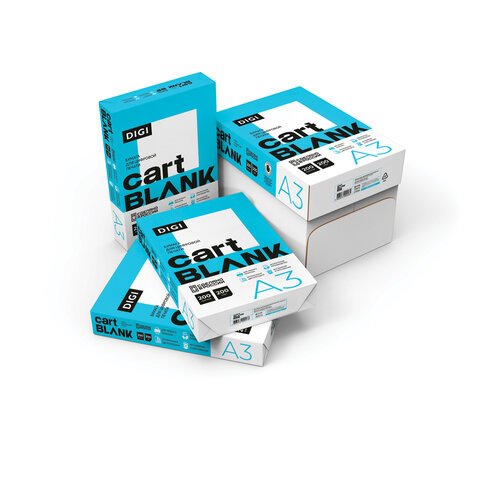 Бумага для цветной лазерной печати БОЛЬШОЙ ФОРМАТ (297х420), А3, 200 г/м2, 200 л., CARTBLANK DIGI, 145%