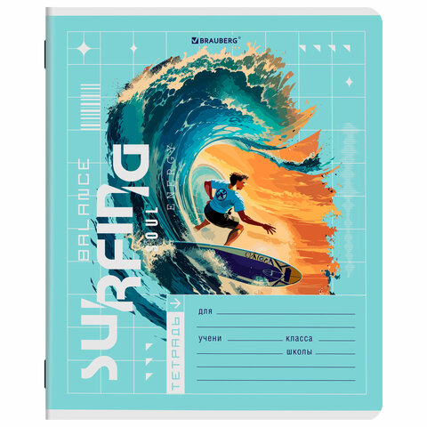 Тетрадь 12 л. BRAUBERG клетка, обложка картон, МИКС-2, 107269