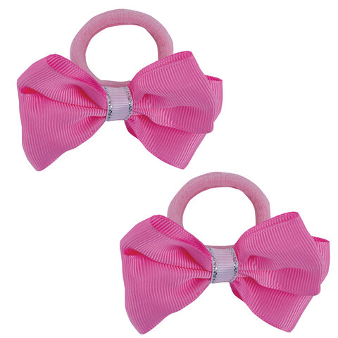 Резинки для волос НАБОР 2 шт., 8х3,5 см, с бантиком АССОРТИ, MONTE VITA (МОНТЕ ВИТА), 457109