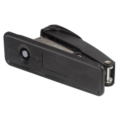 Степлер №24/6, 26/6 металлический STAFF "Manager", до 20 листов, черный, 224627