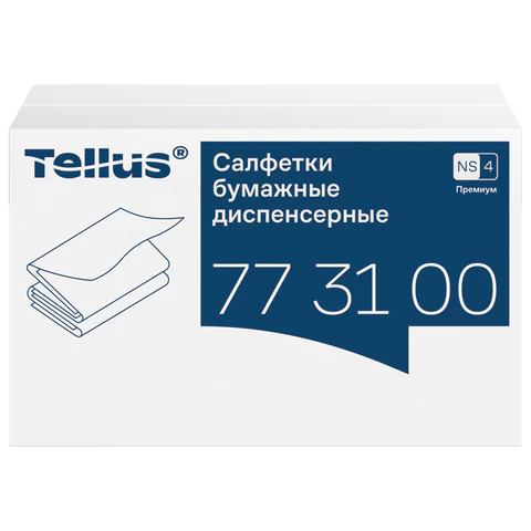 Салфетки Tellus/TORK (Система NS4) ПРЕМИУМ, 2-слойные, КОМПЛЕКТ 20 шт., 200 шт., белые, 773100