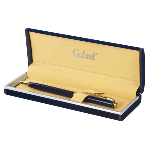 Ручка подарочная шариковая GALANT "Arrow Gold Blue", корпус темно-синий, золотистые детали, пишущий узел 0,7 мм, синяя, 140653