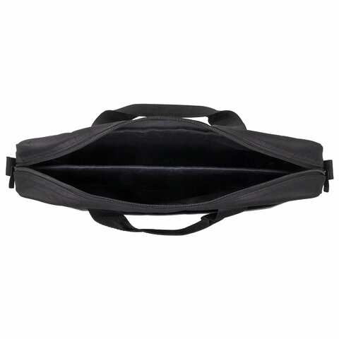 Сумка портфель HEIKKI MAXIMUM (ХЕЙКИ) с отделением для ноутбука 17,3", черная с серой вставкой, 34х44х6 см, 272590