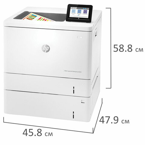 Принтер лазерный ЦВЕТНОЙ HP Color LaserJet M555x, А4, 38 стр./мин., 80000 стр./мес., ДУПЛЕКС, Wi-Fi, сетевая карта, 7ZU79A
