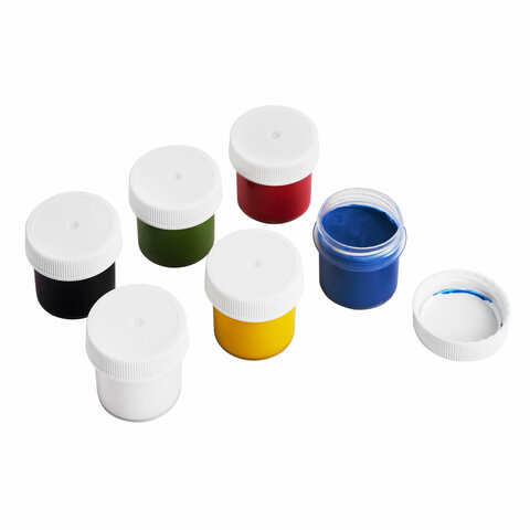 Гуашь ПИФАГОР "СОЛНЫШКО", 6 цветов по 25 мл, 192645