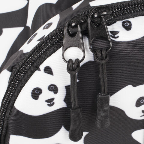 Рюкзак BRAUBERG POSITIVE универсальный, карман-антивор, "Pandas", 42х28х14 см, 270781