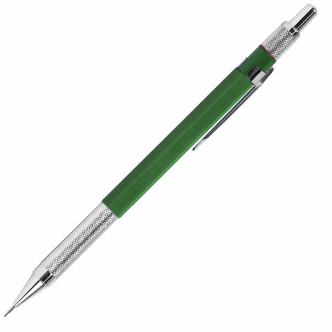 Карандаш механический 0,7 мм + грифели HB 24 штуки на блистере, BRAUBERG "METALLIC-X 07", металлические детали, 181966