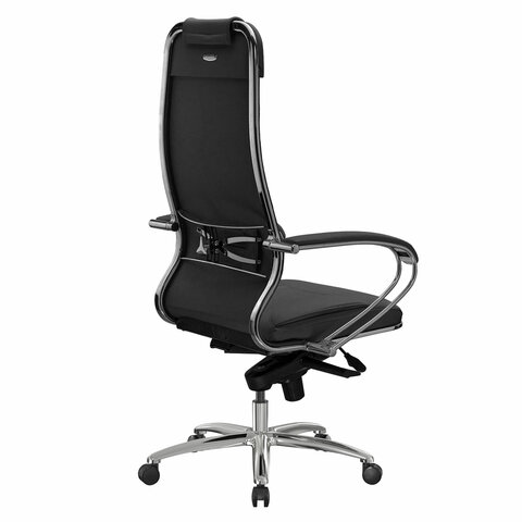 Кресло офисное МЕТТА "SAMURAI" KL-1, экокожа, черное