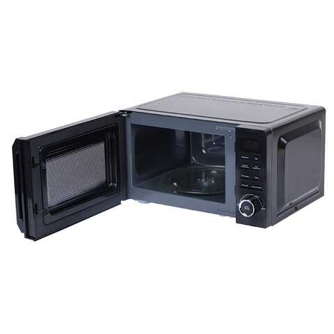 Микроволновая печь BRASSON (БРАССОН) MW2070D-8BL, 20 л, 700 Вт, таймер, 8 АВТО ПРОГРАММ, дисплей, защита от детей, черная, 454979