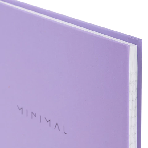 Блокнот А5 134х206 мм, 80 л., твёрдый, клетка, BRAUBERG "Minimal", сиреневый, 116440