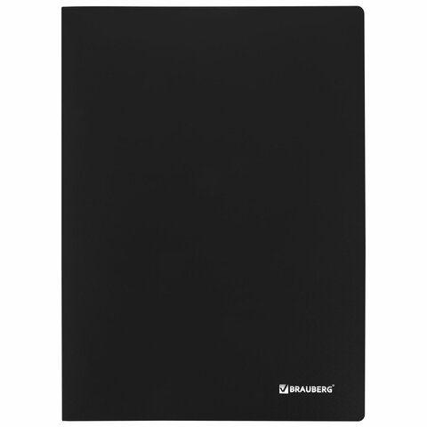 Папка 20 вкладышей BRAUBERG "Office", черная, 0,5 мм, 271324