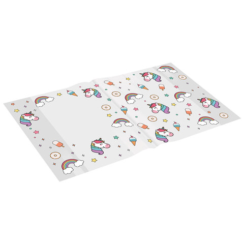 Обложки "UNICORN" для тетрадей и дневников, КОМПЛЕКТ 10 шт., ПЛОТНЫЕ, 210х350 мм, 110 мкм, FUNSTER (ФАНСТЕР), 274084