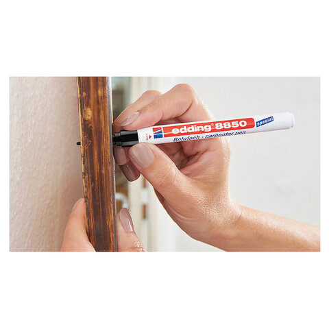 Маркер для труднодоступных мест EDDING 8850, ЧЕРНЫЙ, 0,7-1 мм, круглый наконечник, перманентный, в блистере, E-8850/1