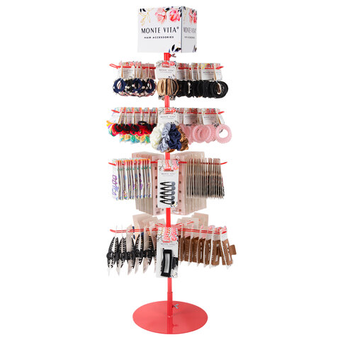 Стойка-вертушка настольная MONTE VITA (МОНТЕ ВИТА), 108х44см, 4 ряда, 22 крючка, 507506