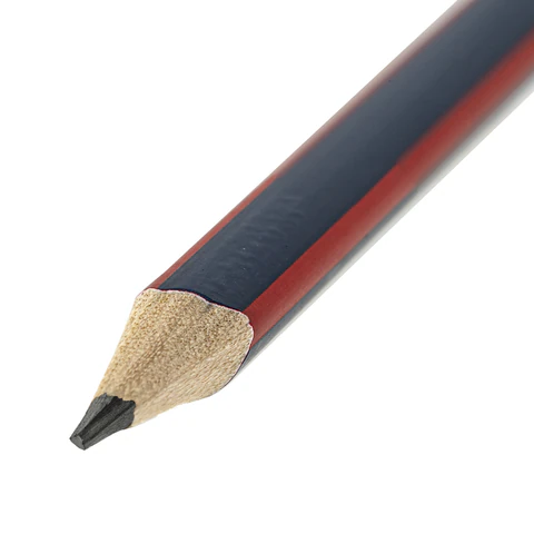 Карандаш чернографитный BRAUBERG, 1 шт., "Stripes", HB, трехгранный, с ластиком, корпус синий/красный, 181294